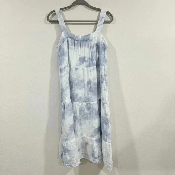 Rails Amaya Tie Dye Midi Dress Tiered Sleeveless Cotton Boho Beach XS - Picture 2 of 7